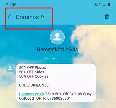 alphanumeric sms sender ID example