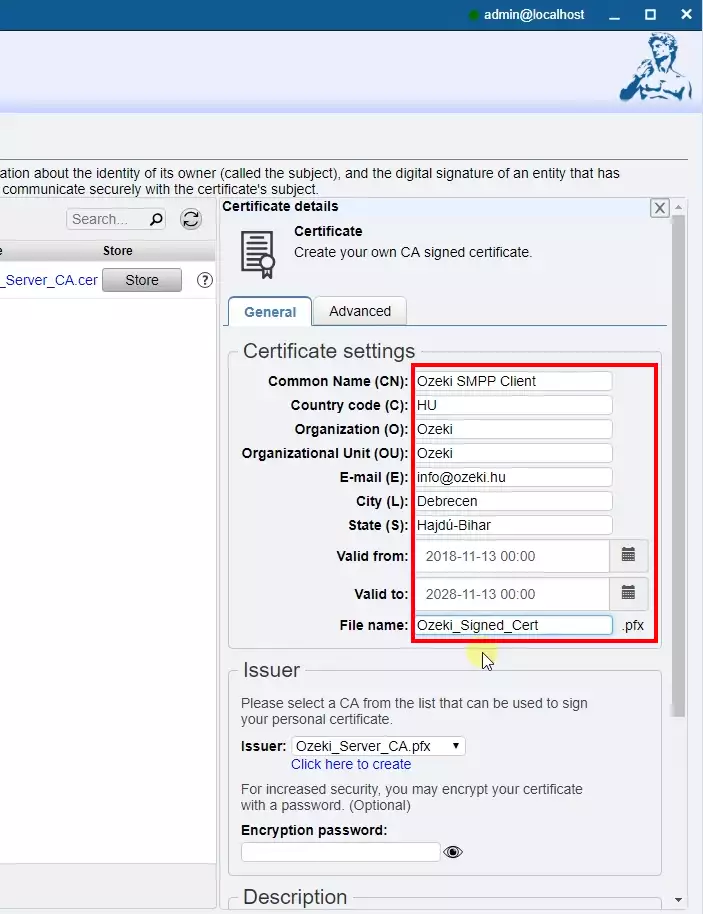 configure signed certificate